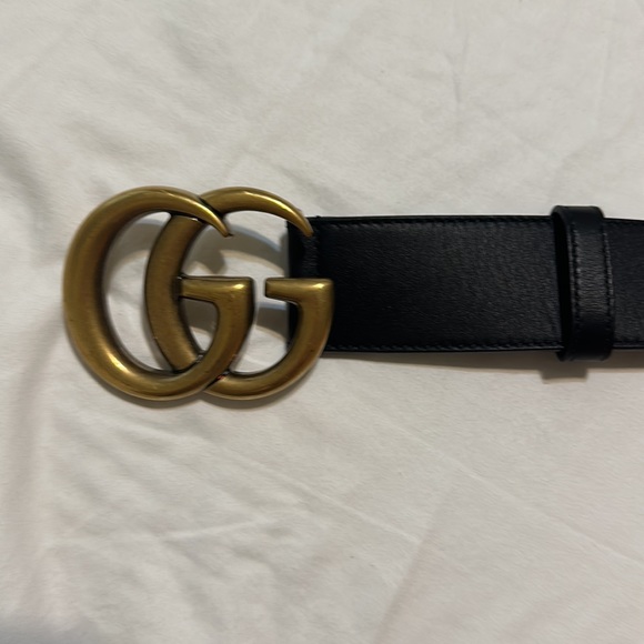 Gucci Belt Wide Leather Black Size 65 - Picture 5 of 11